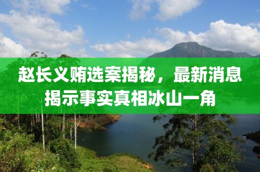 趙長義賄選案揭秘，最新消息揭示事實(shí)真相冰山一角