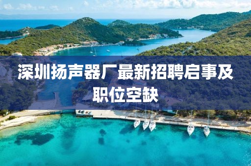 深圳揚(yáng)聲器廠最新招聘啟事及職位空缺