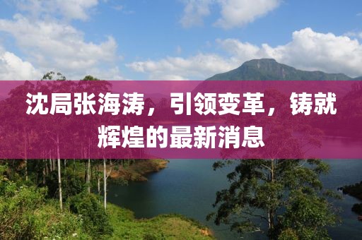 沈局張海濤，引領(lǐng)變革，鑄就輝煌的最新消息