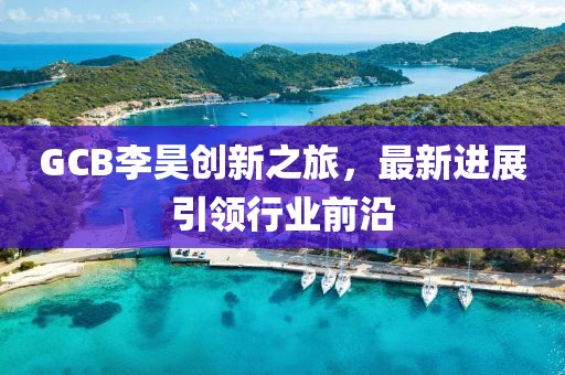 GCB李昊創(chuàng)新之旅，最新進(jìn)展引領(lǐng)行業(yè)前沿