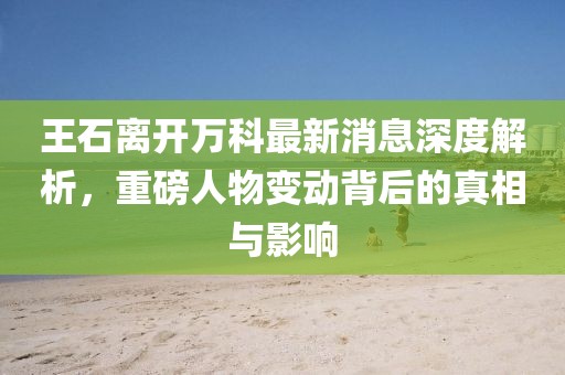 王石離開萬科最新消息深度解析，重磅人物變動背后的真相與影響