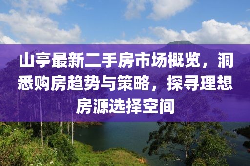 山亭最新二手房市場概覽，洞悉購房趨勢與策略，探尋理想房源選擇空間