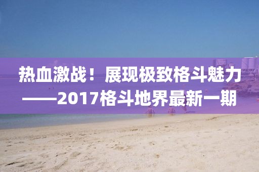 熱血激戰(zhàn)！展現(xiàn)極致格斗魅力——2017格斗地界最新一期