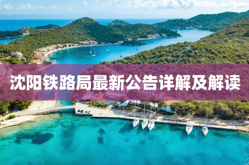 沈陽鐵路局最新公告詳解及解讀